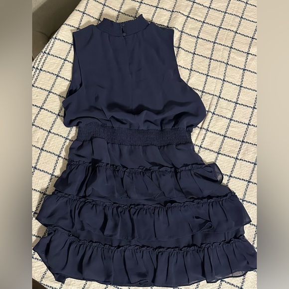 STATE Purple Ruffled Mini Dress - Picture 4 of 4